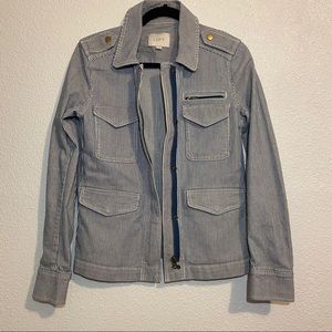 LOFT Ann Taylor Railroad Stripe City Jacket